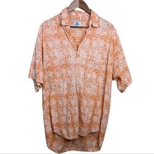 Vintage Whats Happening Primitive Beat Button Shirt XL Tribal Art All Over Print